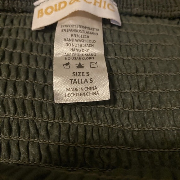 Elegant Green Strapless Maxi Dress S - Picture 5 of 5